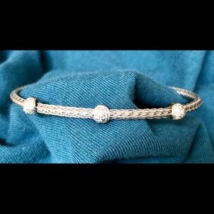 Roberto Coin 18k woven diamond bracelet